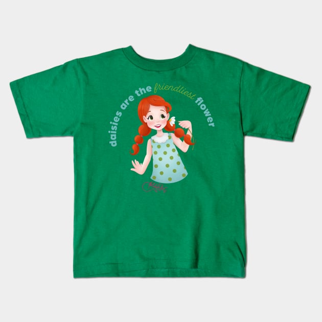 Daisies Are The Friendliest Flower Kids T-Shirt by LunarFox